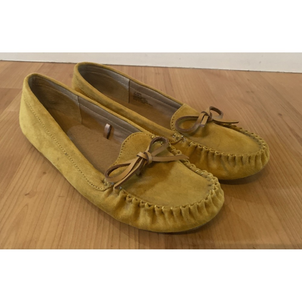 Lucky Brand Awra Womens ‎ Moccasin Suede Leather Slip On Flats Shoes Size 8